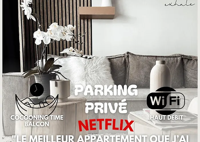 Apartment Le Cocon Blanc -t2 Cosy Avec Parking Prive & Balcon - Gare, Nouvelle