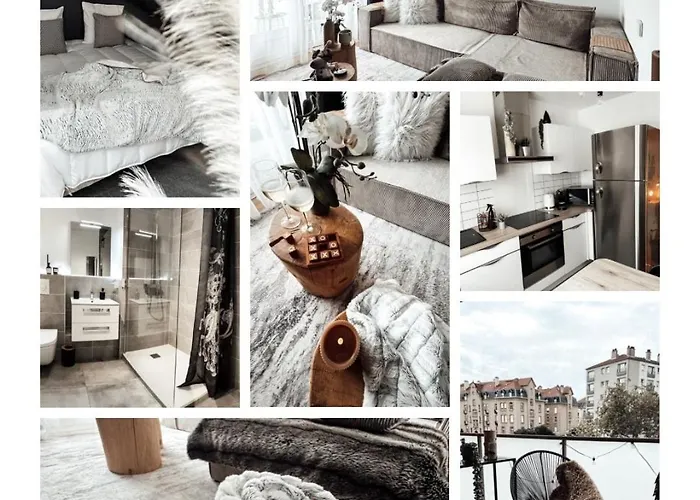 Le Cocon Blanc -t2 Cosy Avec Parking Prive & Balcon - Gare, Nouvelle *